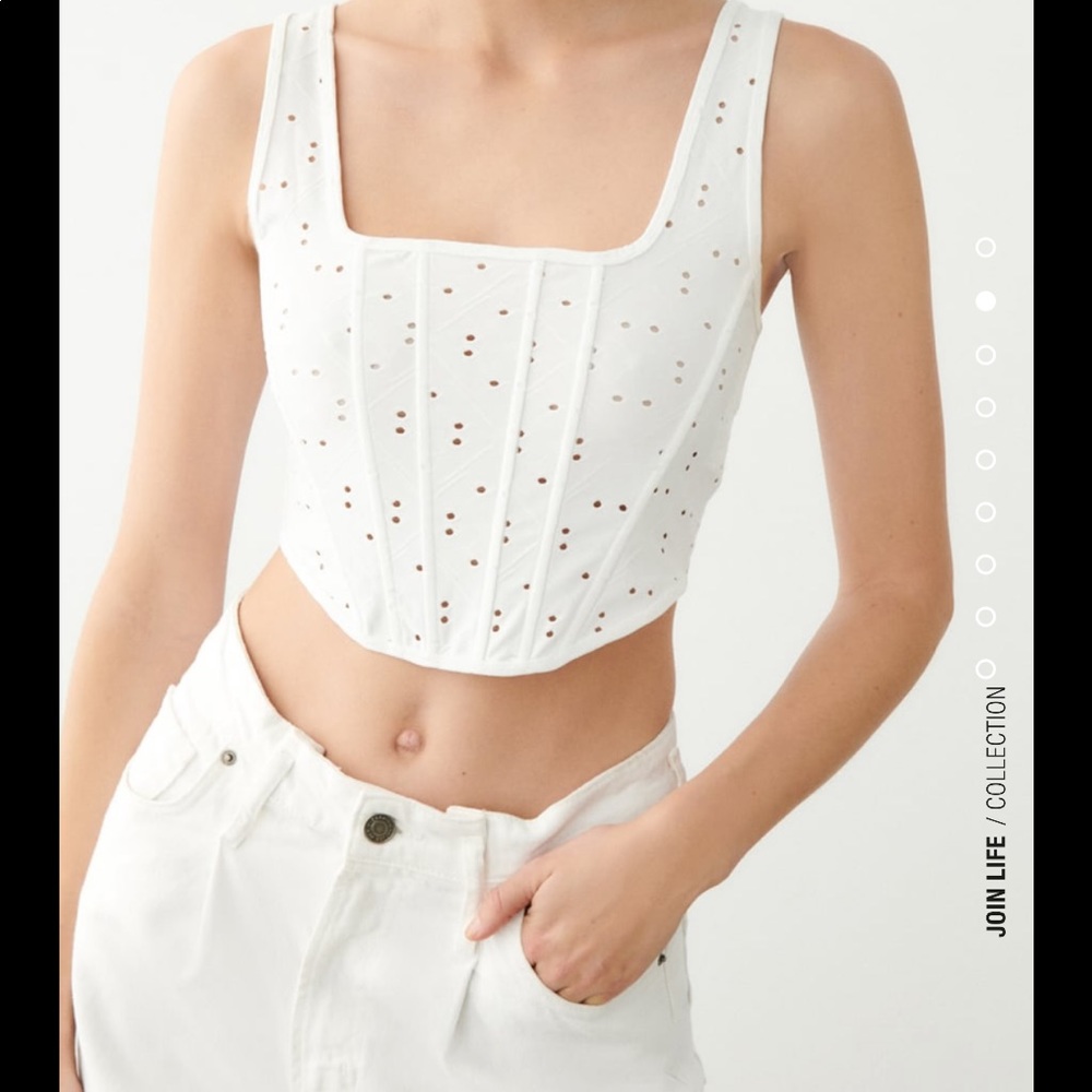 zara jacquard corset